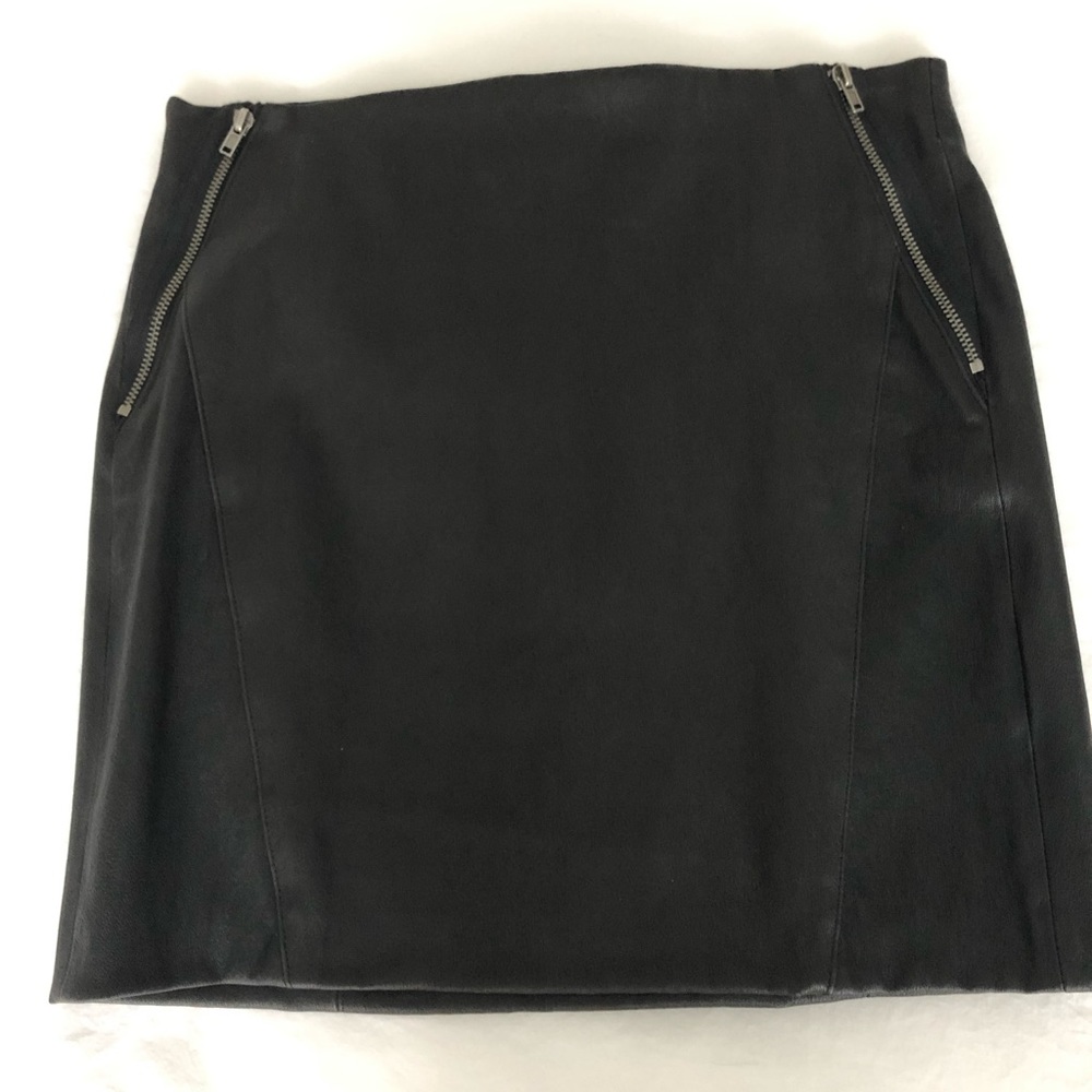 Theory Leather Skirt